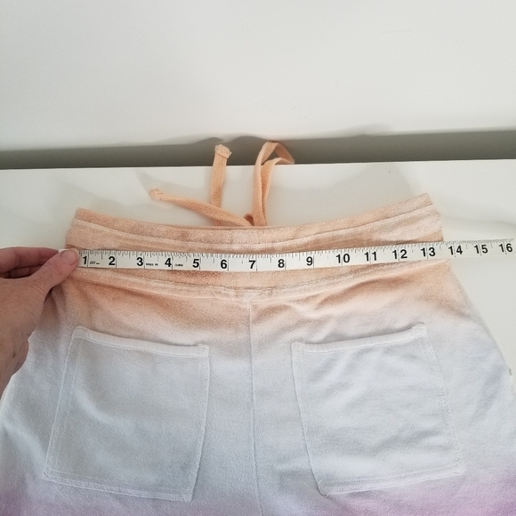 Saturday Sunday by Anthropologie Ombre Terry Cloth Drawstring Lounge Shorts XS - Picture 5 of 13